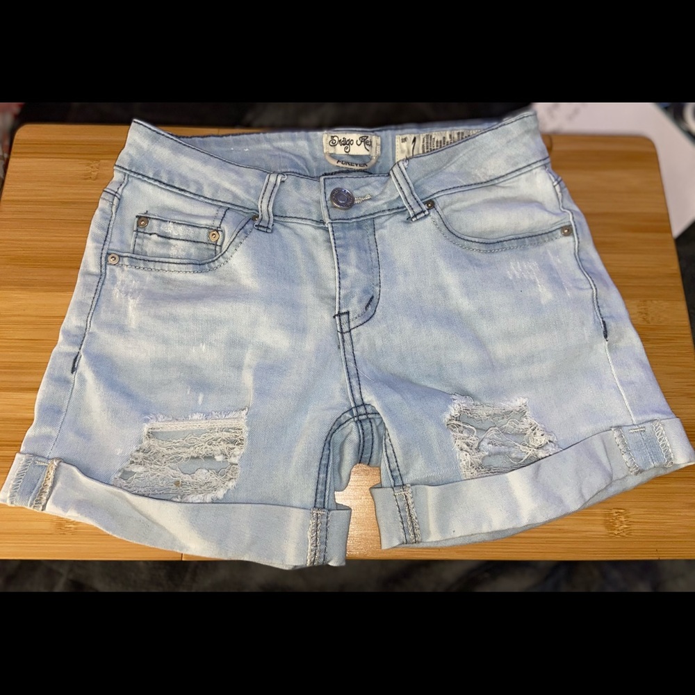 Light Blue Denim Shorts